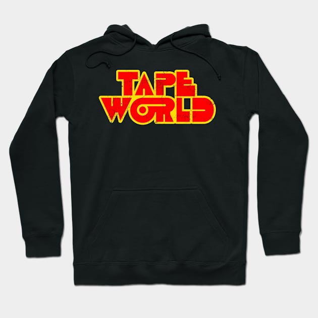 Tape World - Distressed Hoodie by Hysteria 51's Retro - RoundUp